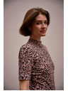 Moodo Vzorčast top z visokim ovratnikom Moodo