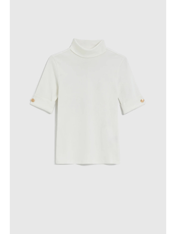 Moodo Bel volanski pulover s 3/4 rokavi Moodo