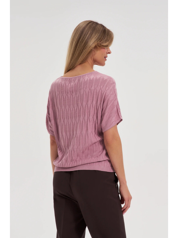 Moodo Rožnat pleteni top Moodo