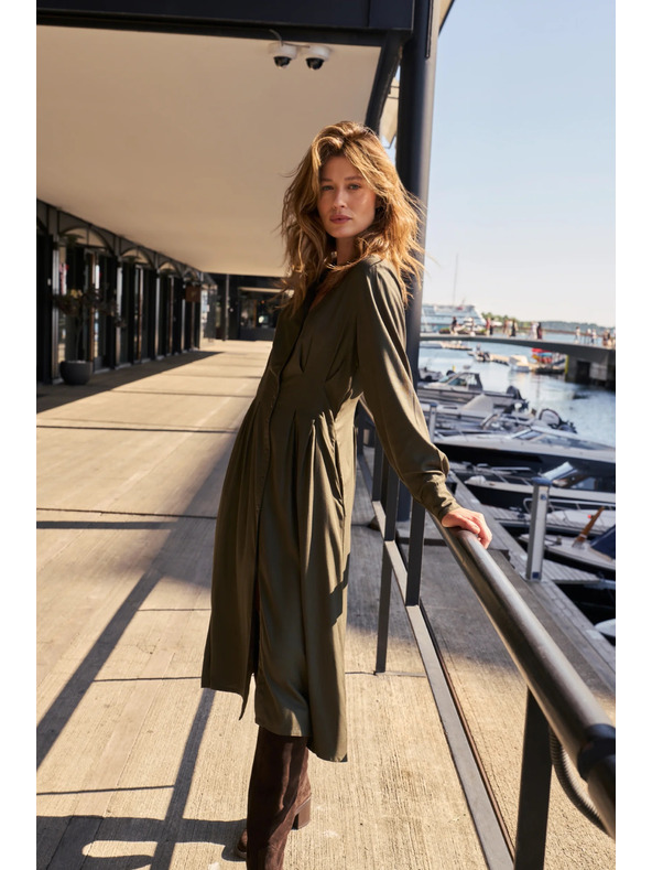 Moodo Khaki srajčne obleke Moodo