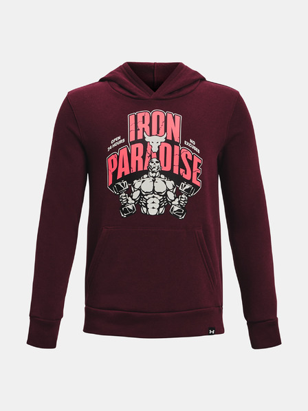 Under Armour Deški pulover Under Armour UA Pjt Rck Hm Gym Rvl Hdy-MRN