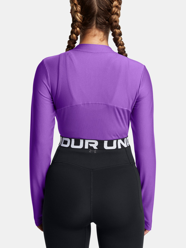 Under Armour Ženska majica Under Armour HeatGear Rib 1/4 Zip LS-PPL