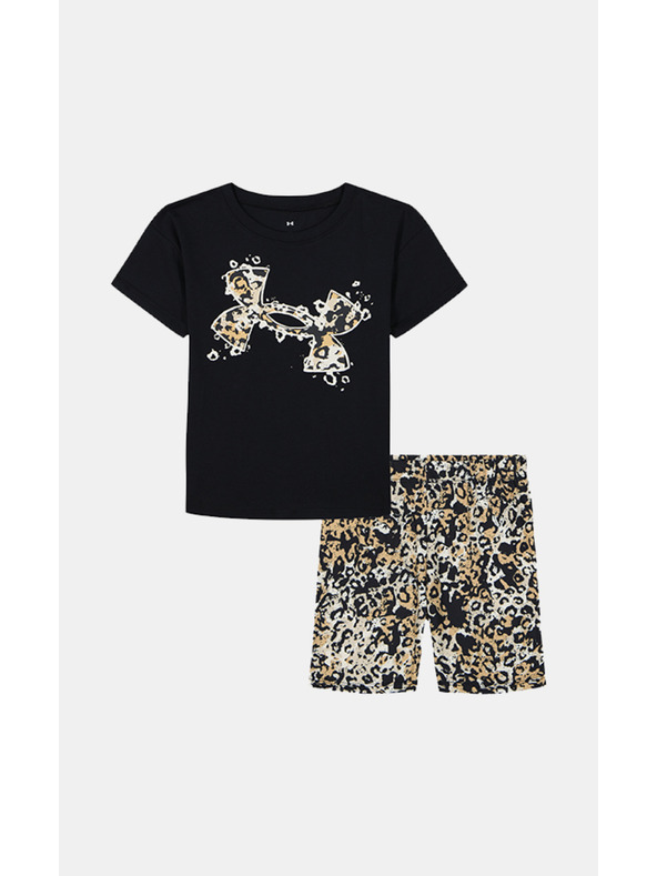 Under Armour Dekliški set Under Armour UA PRINTED BIKE SHORT SET-BLK