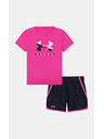 Under Armour Dekliški set Under Armour UA LOGO WOVEN SHORT SET-PNK
