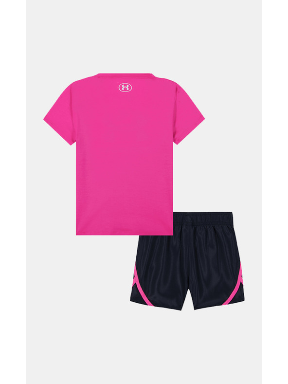 Under Armour Dekliški set Under Armour UA LOGO WOVEN SHORT SET-PNK
