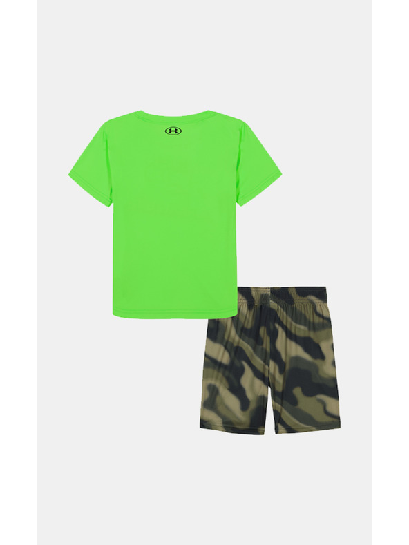 Under Armour Fantovski set Under Armour UA TECH PRINTED SS SHORT SET-GRN