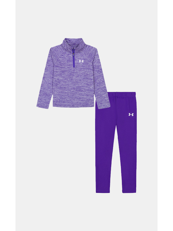 Under Armour Dekliški set Under Armour UA 1/4 ZIP LEGGING SET-BLU