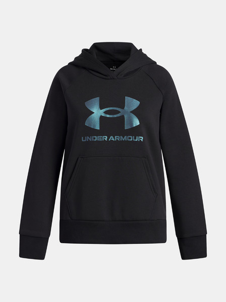 Under Armour Dekliški pulover  Under Armour UA Rival Flc Shimmer Hdy-BLK