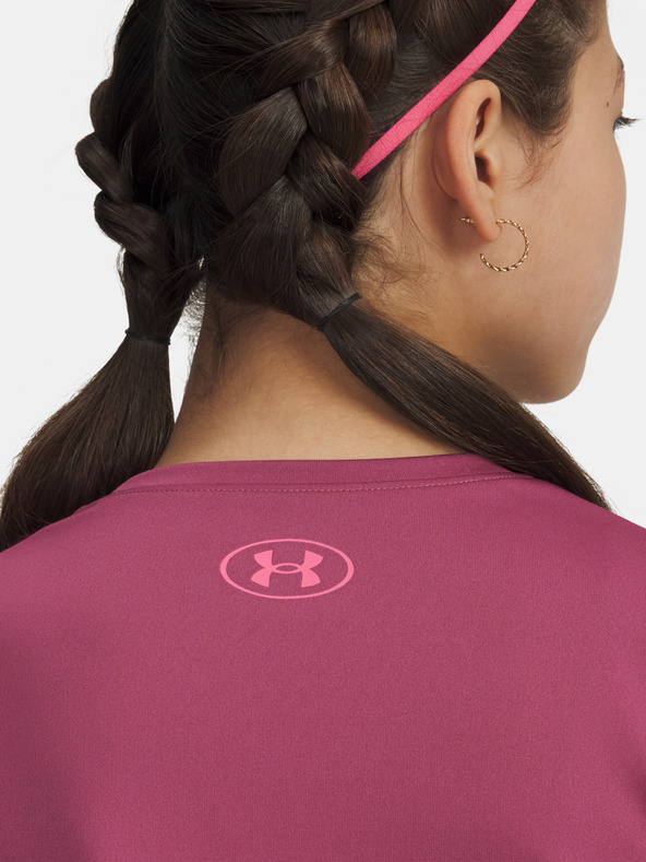 Under Armour Dekliška majica Under Armour Tech Varsity Graphic SS-RED