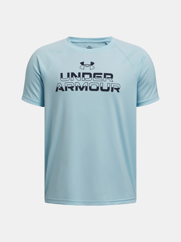 Under Armour Deška majica Under Armour UA Tech Split Wordmark SS-GRY