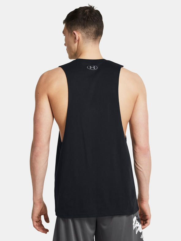 Under Armour Moška majica brez rokavov Under Armour UA LEFT CHEST CUT OFF TANK-BLK