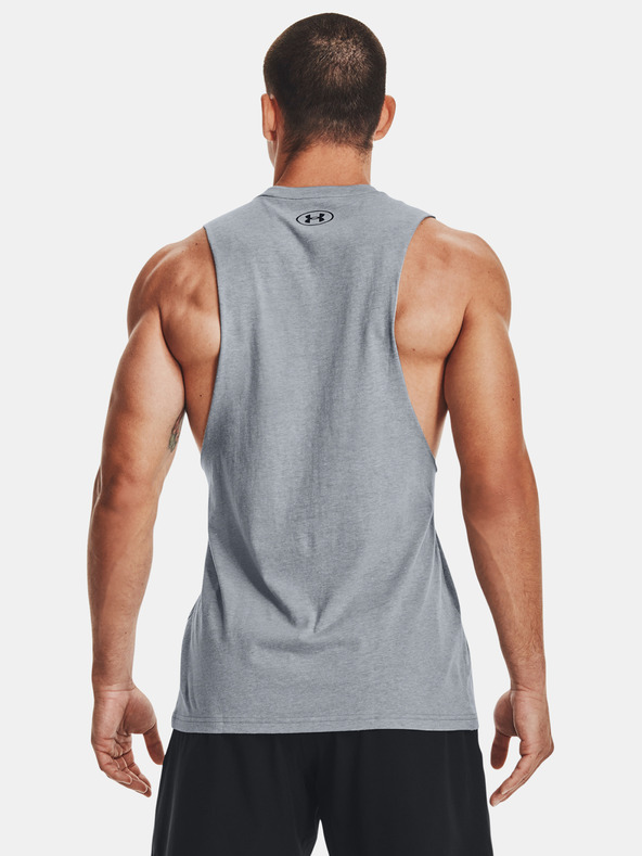 Under Armour Moška majica brez rokavov Under Armour UA LEFT CHEST CUT OFF TANK-GRY