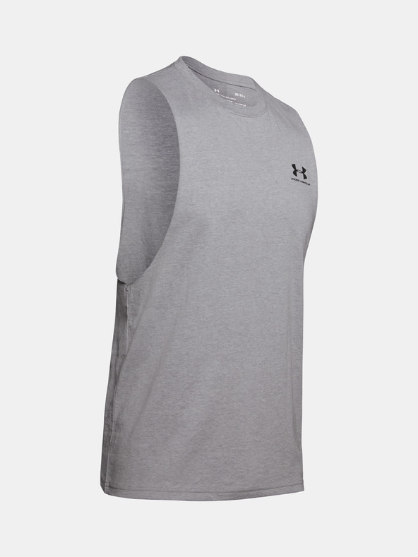 Under Armour Moška majica brez rokavov Under Armour UA LEFT CHEST CUT OFF TANK-GRY