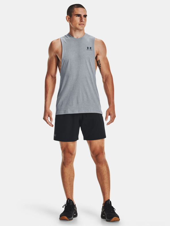 Under Armour Moška majica brez rokavov Under Armour UA LEFT CHEST CUT OFF TANK-GRY