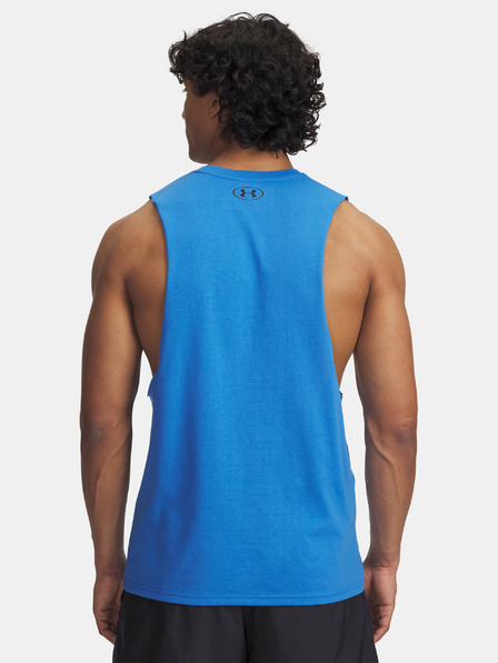Under Armour Moška majica brez rokavov Under Armour UA LEFT CHEST CUT OFF TANK-BLU