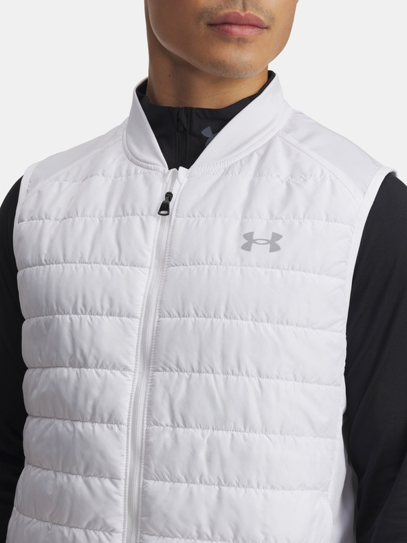 Under Armour Moški jopič Under Armour UA Launch Insulated Vest-WHT