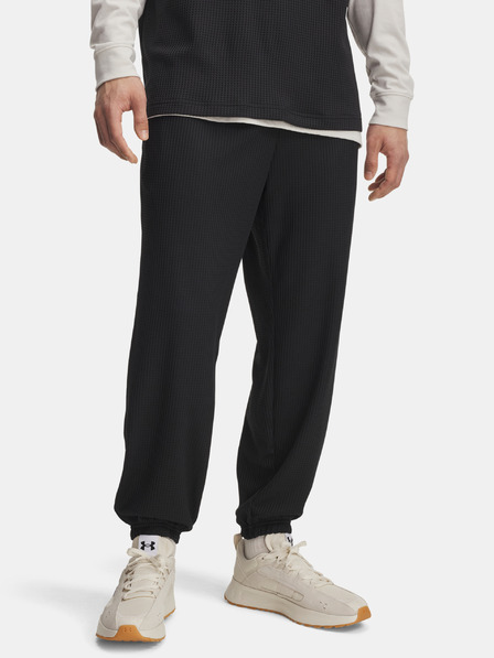 Under Armour Moške spodnji del trenirke Under Armour UA Rival Waffle Jogger-BLK