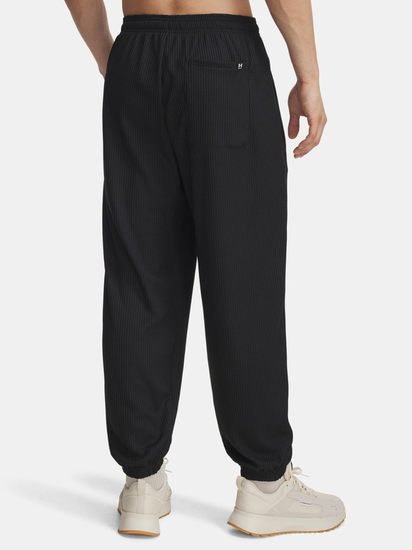 Under Armour Moške spodnji del trenirke Under Armour UA Rival Waffle Jogger-BLK