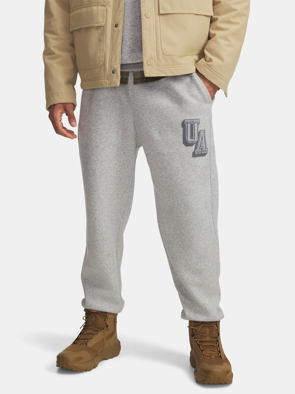 Under Armour Moške spodnji del trenirke Under Armour UA Icon Flc Graphic Jgr-GRY