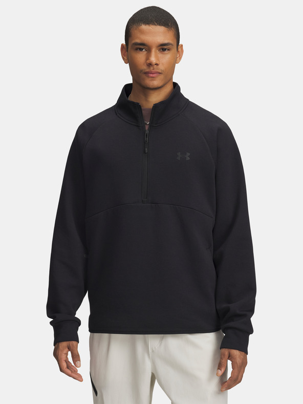 Under Armour Moški pulover Under Armour UA Unstoppable Flc Half Zip-BLK