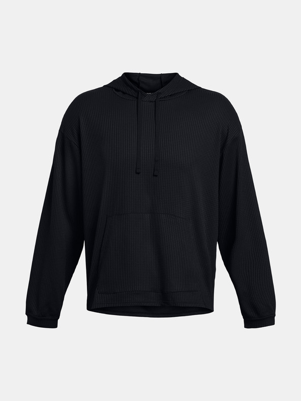 Under Armour Moški pulover Under Armour UA Rival Waffle Hoodie-BLK