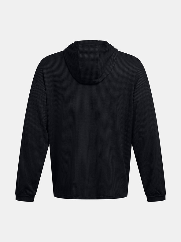 Under Armour Moški pulover Under Armour UA Rival Waffle Hoodie-BLK