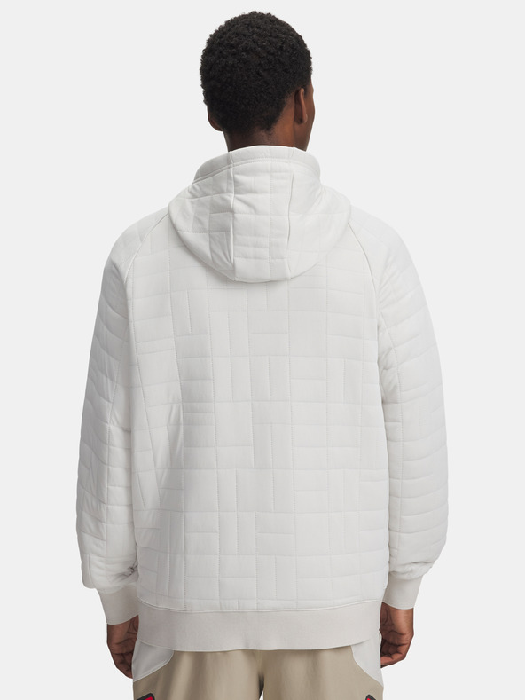 Under Armour Moški pulover Under Armour UA Unstoppable Flc Txtr FZ-WHT