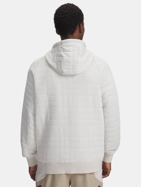 Under Armour Moški pulover Under Armour UA Unstoppable Flc Txtr FZ-WHT