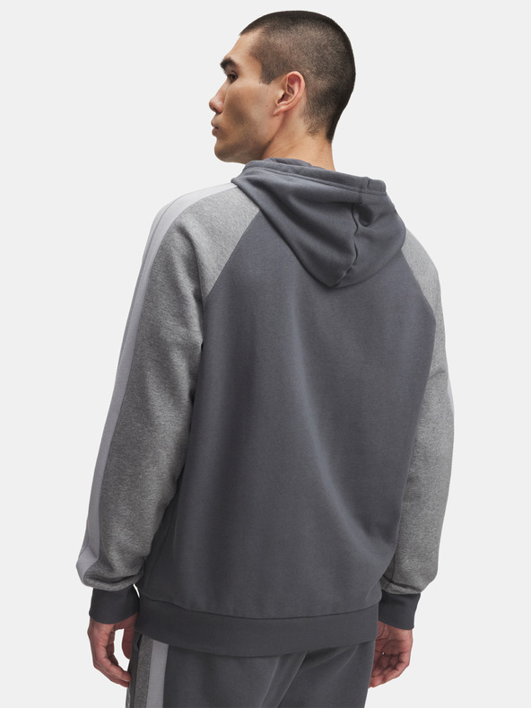Under Armour Moški pulover Under Armour UA Rival Flc CB Hood-GRY
