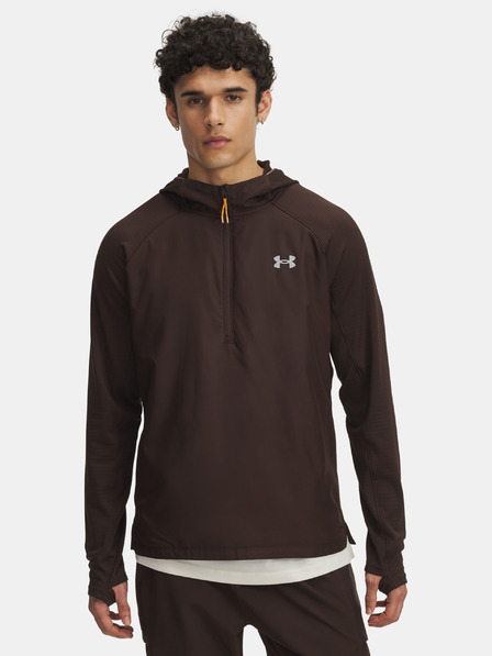 Under Armour Moški pulover Under Armour UA TRAIL RUN HOODIE-BRN
