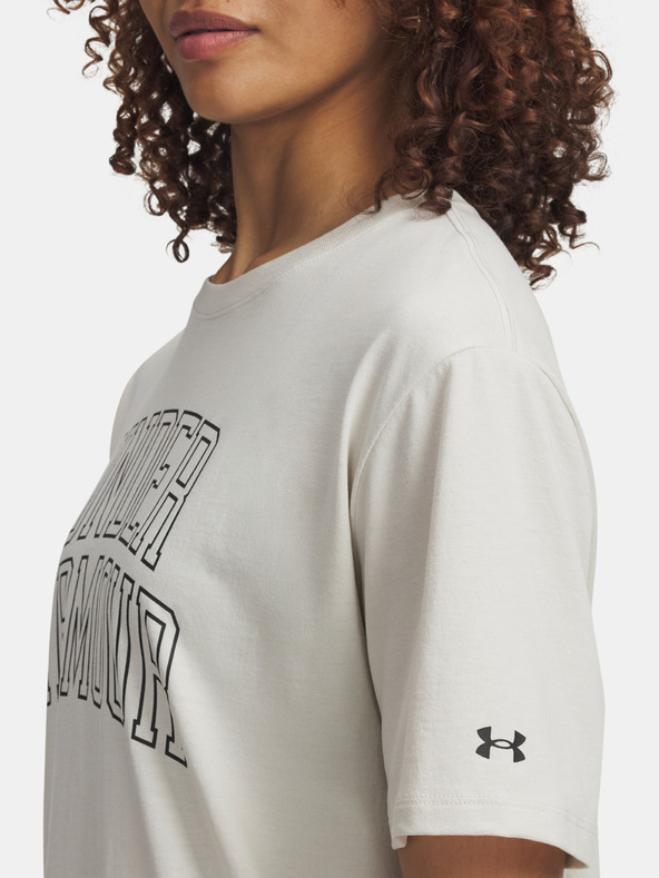 Under Armour Ženska majica Under Armour Rival OS Campus Tee-WHT