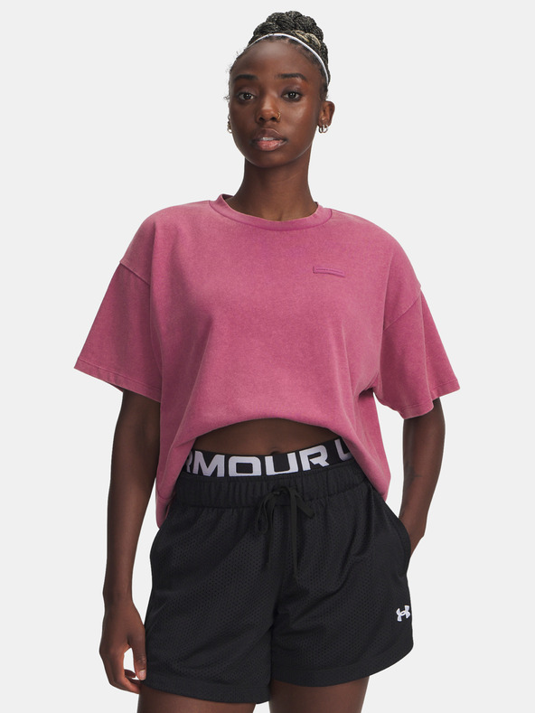 Under Armour Ženska majica Under Armour UA HWT Boxy Wash SS-RED