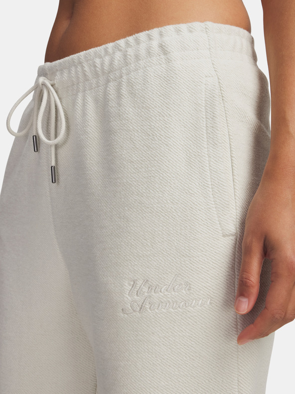 Under Armour Ženske spodnji del trenirke Under Armour Icon Terry Varsity Jogger-WHT