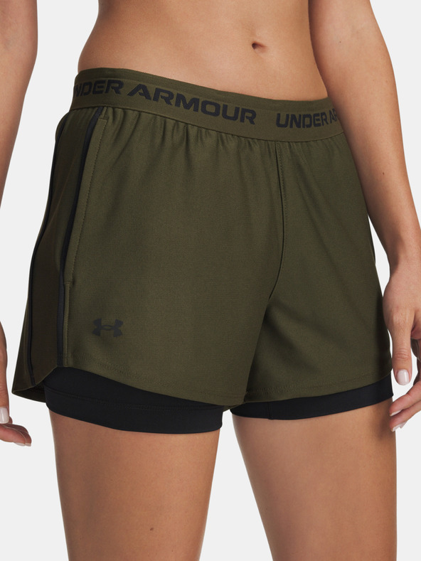 Under Armour Ženske kratke hlače Under Armour Tech Play Up 2in1 Shorts-GRN