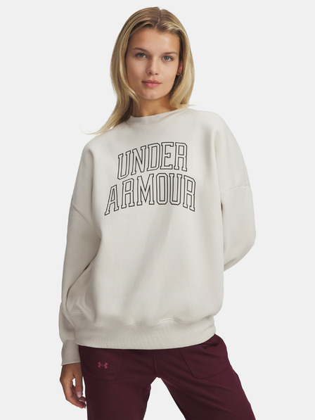 Under Armour Ženski pulover Under Armour Rival Flc OS Varsity Crew-WHT