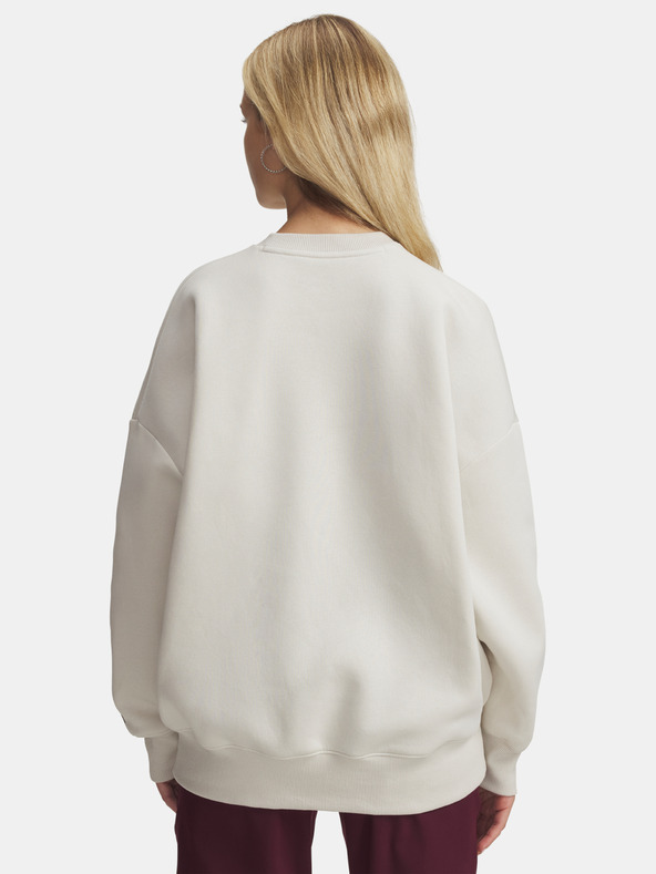 Under Armour Ženski pulover Under Armour Rival Flc OS Varsity Crew-WHT