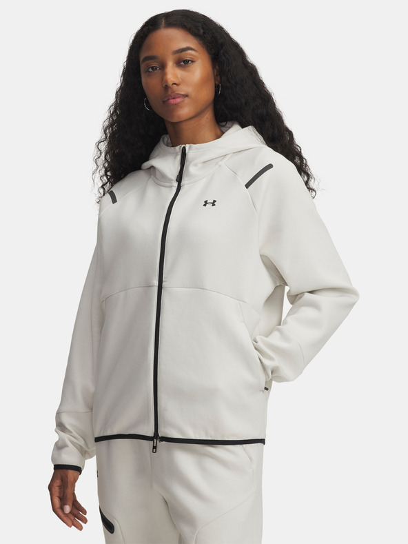Under Armour Ženski pulover Under Armour Unstoppable Fleece FZ-WHT