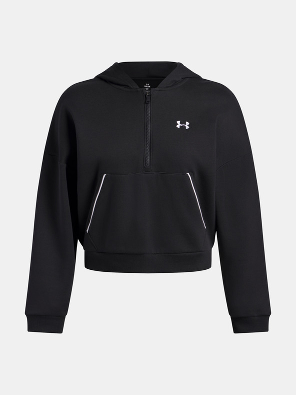 Under Armour Ženski pulover Under Armour Rival Flc Piped HZ Hoodie-BLK