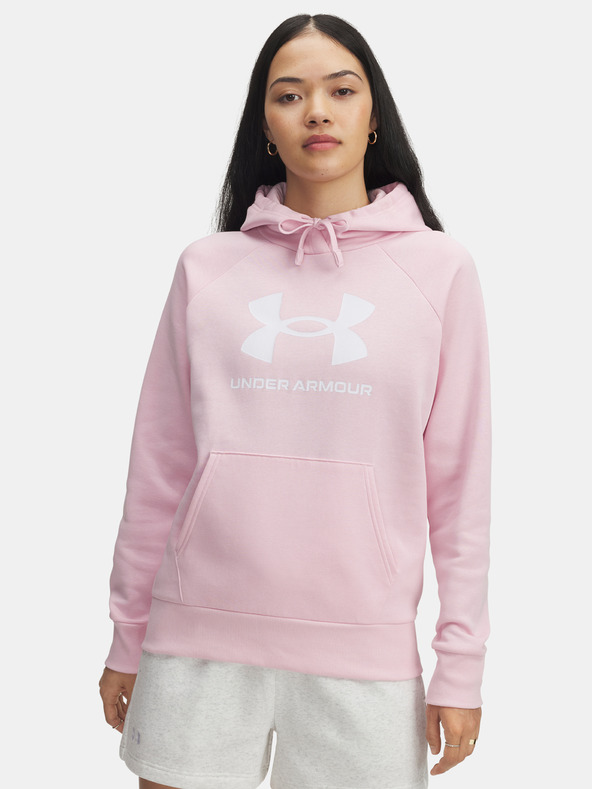 Under Armour Ženski pulover Under Armour UA Rival Fleece Big Logo HD-PNK