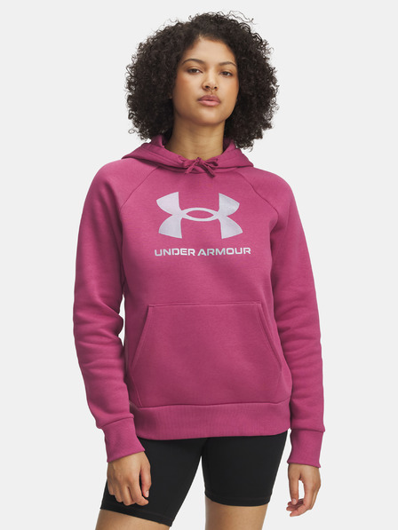 Under Armour Ženski pulover Under Armour UA Rival Flc Shimmer Hdy-RED