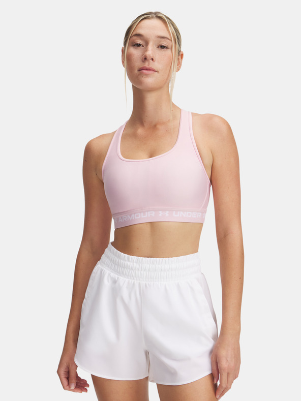 Under Armour Ženski nedrček  Under Armour Crossback Mid Bra-PNK