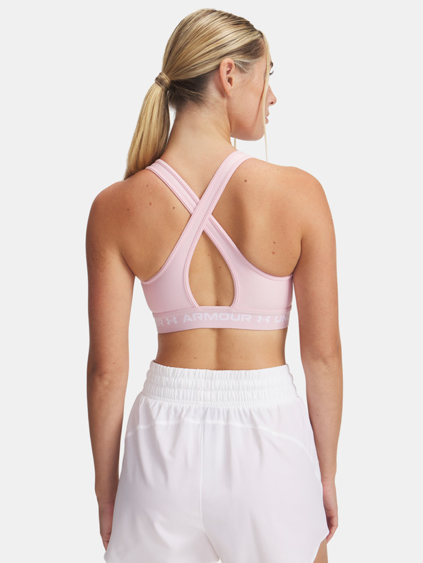 Under Armour Ženski nedrček  Under Armour Crossback Mid Bra-PNK