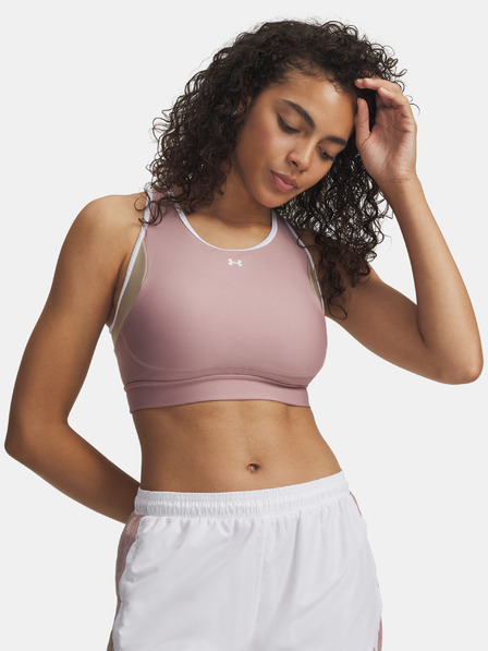 Under Armour Ženski nedrček Under Armour UA Crossback Mid Open Back-PNK