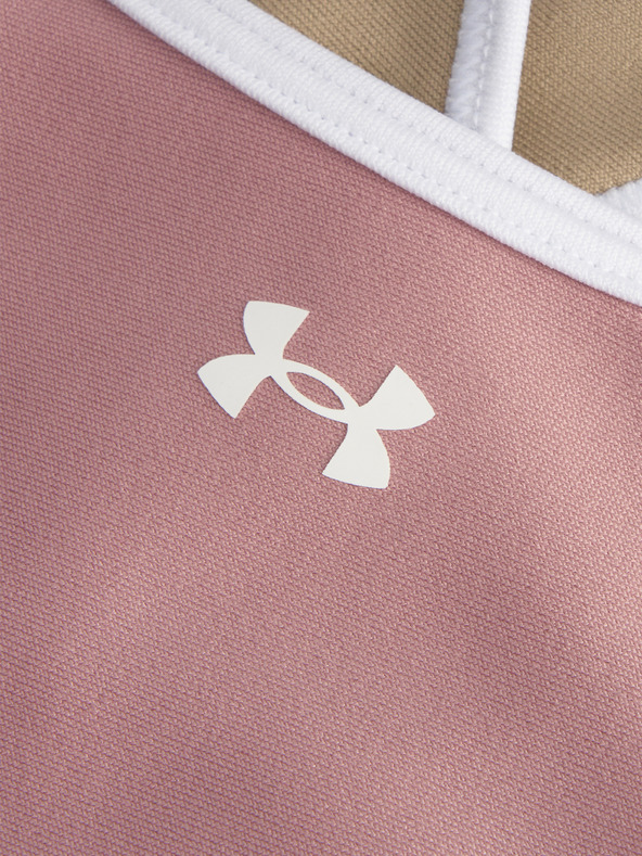 Under Armour Ženski nedrček Under Armour UA Crossback Mid Open Back-PNK