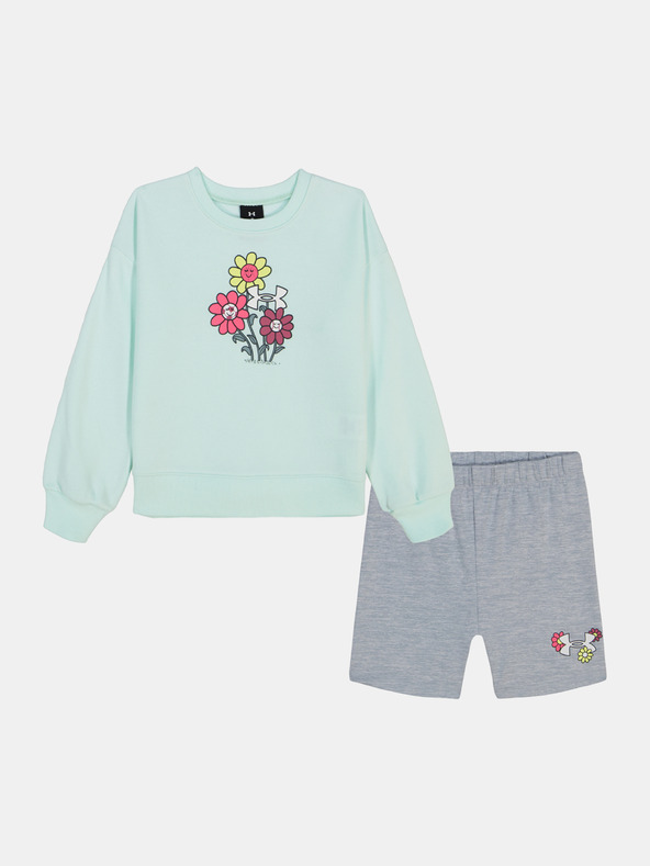 Under Armour Dekliški set Under Armour UA CREWNECK BIKE SHORT SET