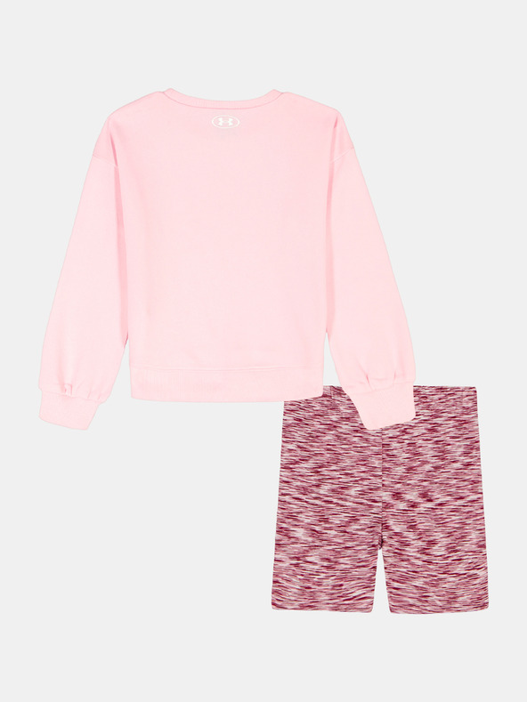 Under Armour Dekliški set Under Armour UA CREWNECK BIKE SHORT SET