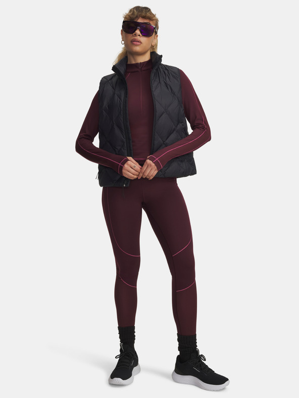 Under Armour Ženska majica Under Armour UA ColdGear Textured 1/2 Zip-RED