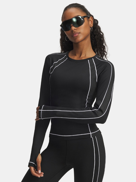 Under Armour Ženska majica Under Armour UA ColdGear Textured Crew-BLK