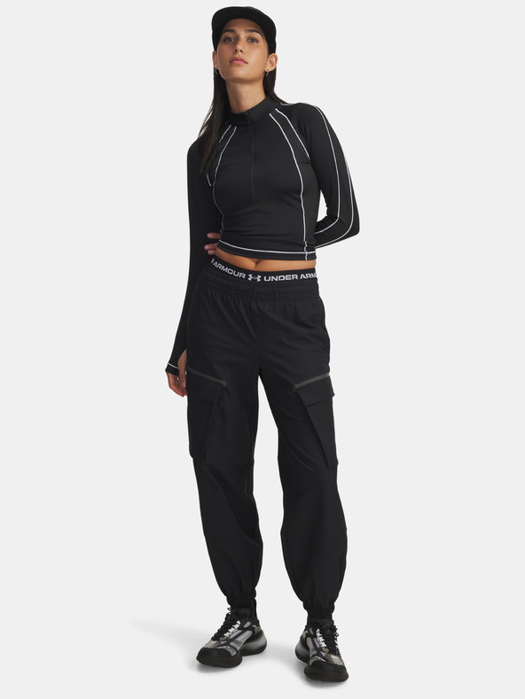 Under Armour Ženska majica Under Armour UA ColdGear Textured 1/2 Zip-BLK