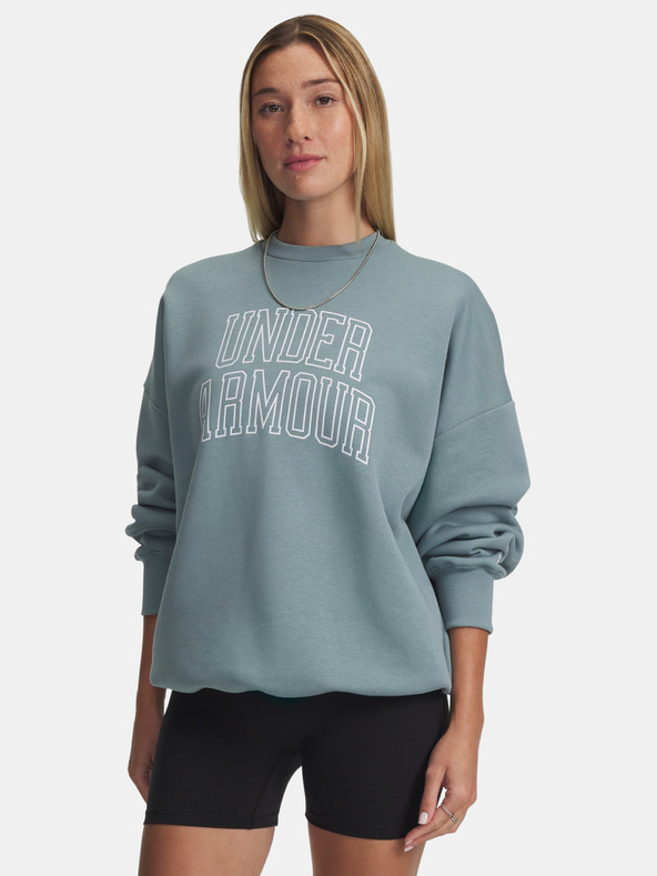 Under Armour Ženski pulover Under Armour Rival Flc OS Varsity Crew-GRN